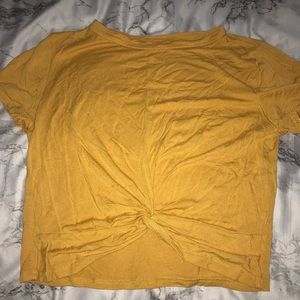Yellow crop top